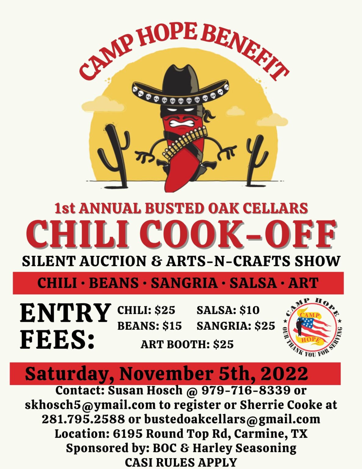 1st Annual Chili Fest! Busted Oak Cellars